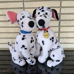 Vtg 90's 101 Dalmatians Pongo And Perdita Stuffed Plush Doll Toy Disney 15"